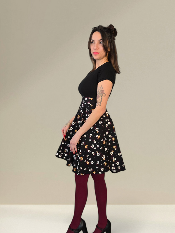 Short sleeve Pin-up dress - FloriNoire