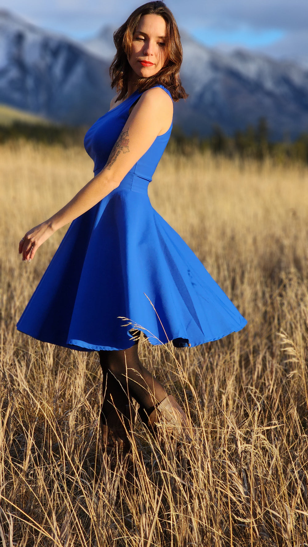 Pin-up de l'Ouest BLUE WESTERN