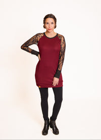 Tunique DENTELLE BOURGOGNE
