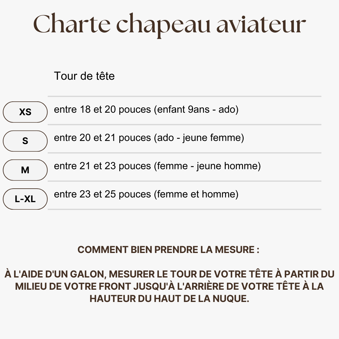 Chapeau Aviateur / Fourrure de Loup RECYCLÉ