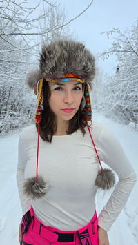 Chapeau Aviateur / Fourrure de Loup RECYCLÉ 3.0