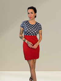 Mila Short Sleeve - Polka DotRust