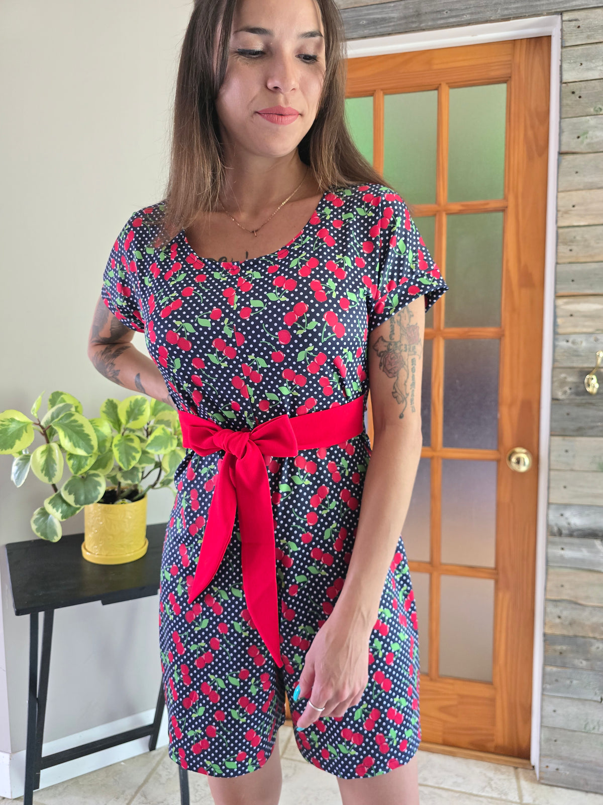 Romper short CERISE