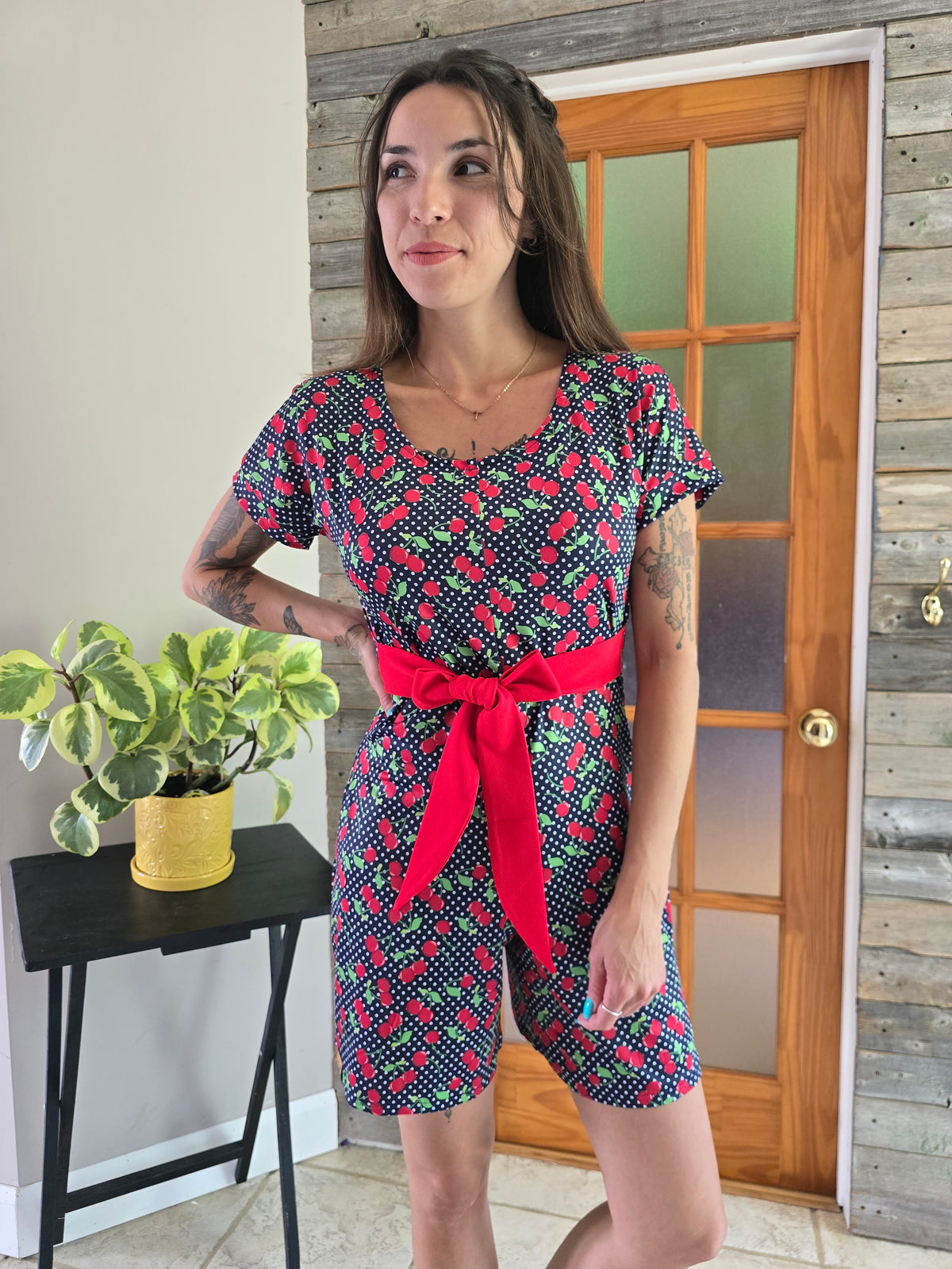 Romper short CERISE