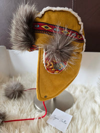 Chapeau Aviateur / Fourrure de Loup RECYCLÉ 3.0