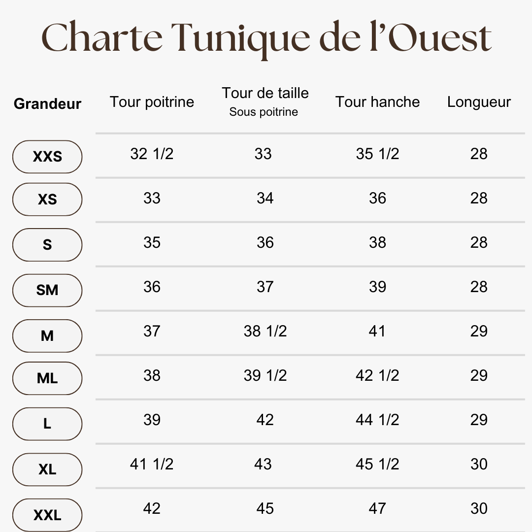 Tunique de l’Ouest LIBERTÉ - démo XLARGE