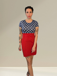 Mila Short Sleeve - Polka DotRust