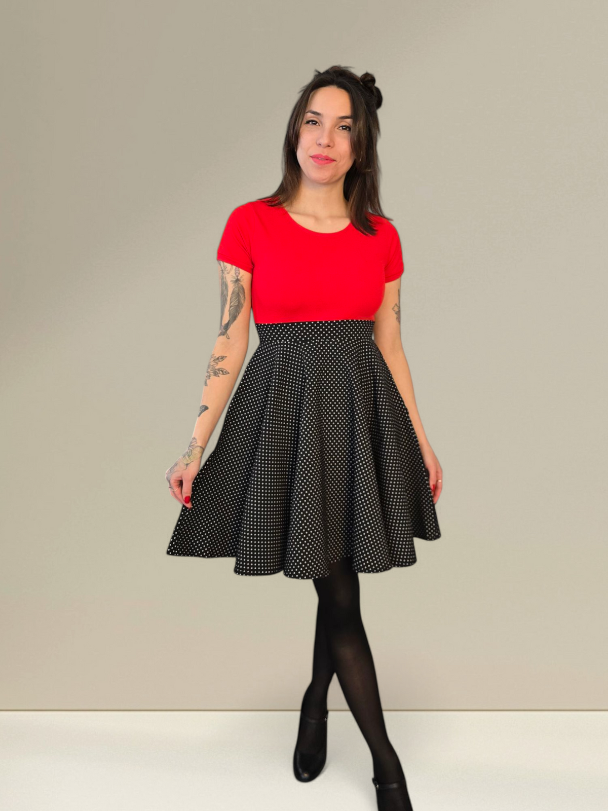 Short sleeve Pin-up dress - RedDenim