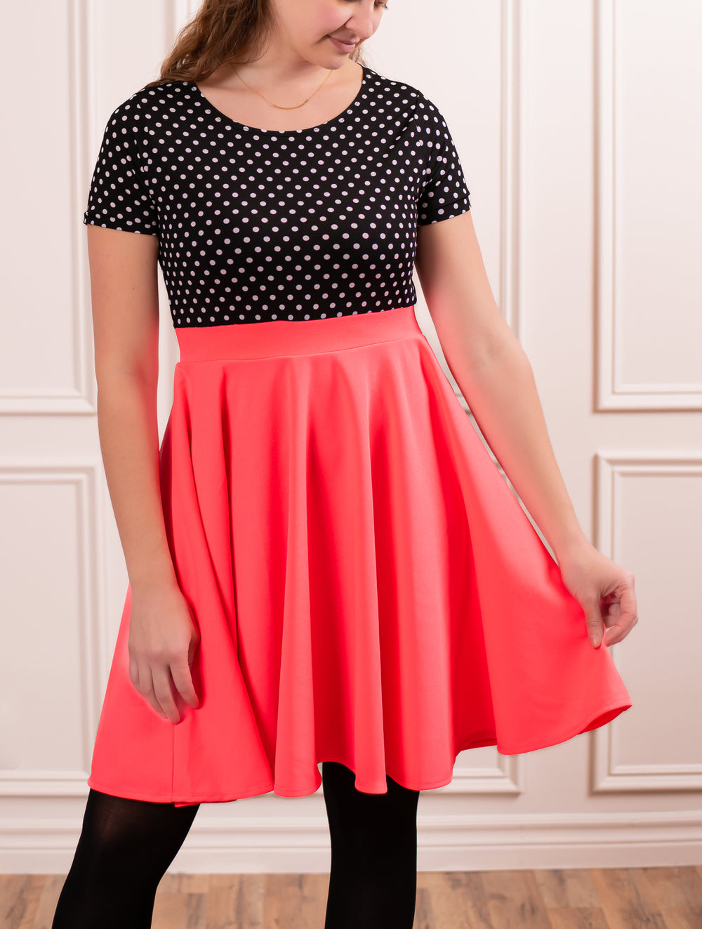 Short sleeve Pin-up dress - PinkoNeon